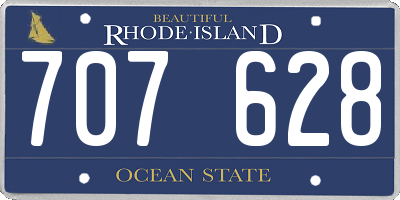 RI license plate 707628