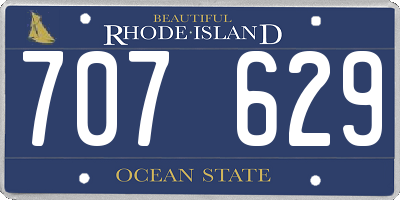 RI license plate 707629