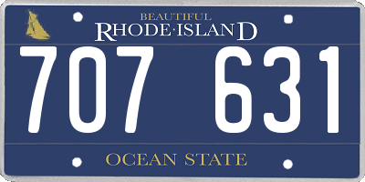 RI license plate 707631