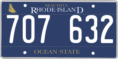 RI license plate 707632