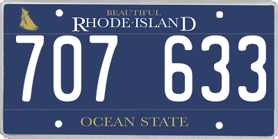 RI license plate 707633