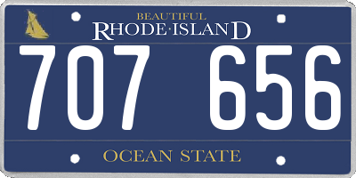 RI license plate 707656
