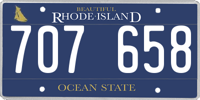 RI license plate 707658