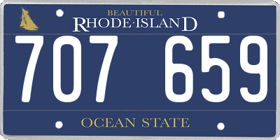 RI license plate 707659