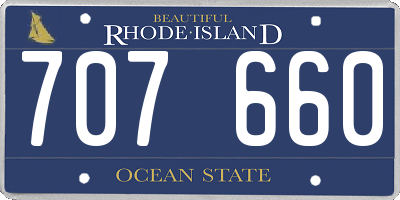 RI license plate 707660
