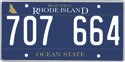 RI license plate 707664