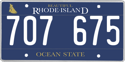 RI license plate 707675