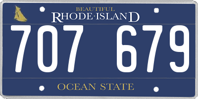RI license plate 707679