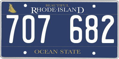 RI license plate 707682