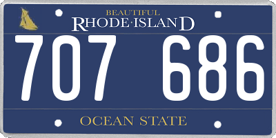 RI license plate 707686