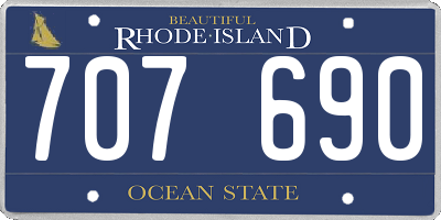 RI license plate 707690