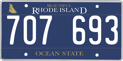 RI license plate 707693