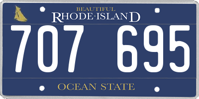 RI license plate 707695