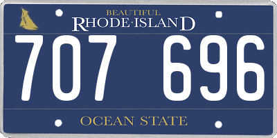 RI license plate 707696