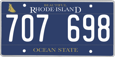 RI license plate 707698
