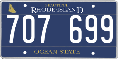 RI license plate 707699
