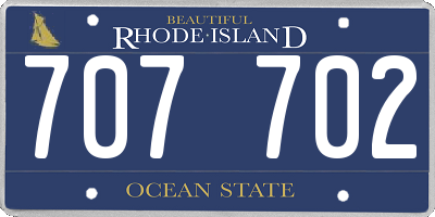 RI license plate 707702