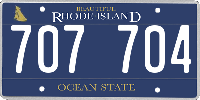 RI license plate 707704