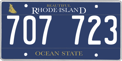 RI license plate 707723