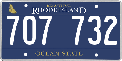 RI license plate 707732