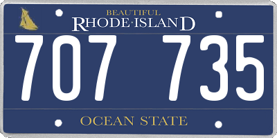 RI license plate 707735