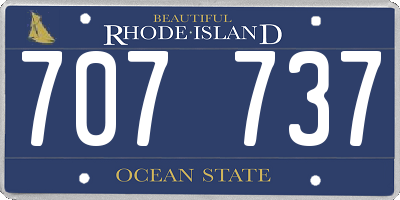 RI license plate 707737