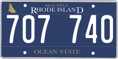 RI license plate 707740