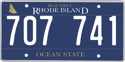 RI license plate 707741