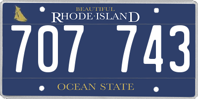 RI license plate 707743