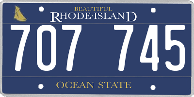 RI license plate 707745