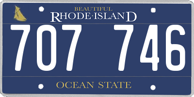 RI license plate 707746