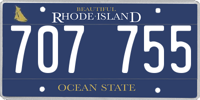 RI license plate 707755