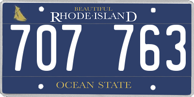 RI license plate 707763