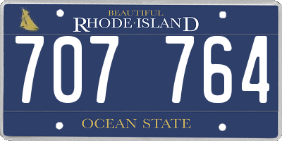 RI license plate 707764