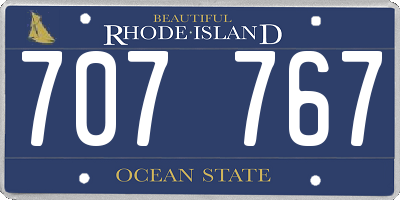 RI license plate 707767