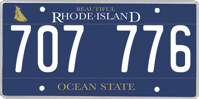RI license plate 707776