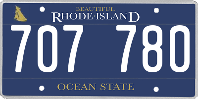 RI license plate 707780