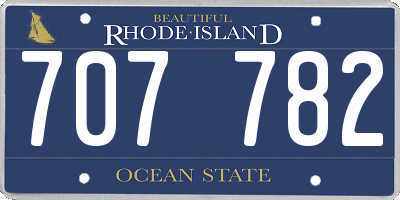 RI license plate 707782