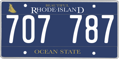 RI license plate 707787