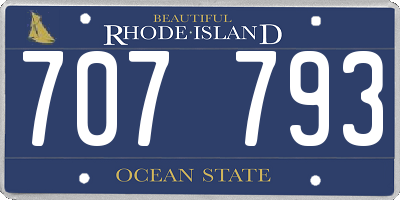 RI license plate 707793
