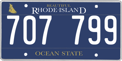 RI license plate 707799