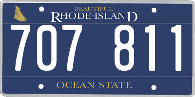 RI license plate 707811
