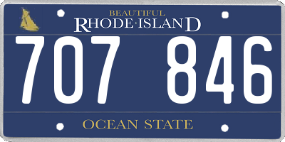 RI license plate 707846
