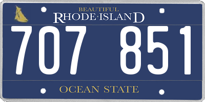 RI license plate 707851