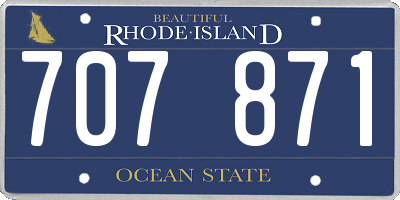 RI license plate 707871