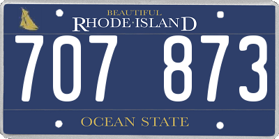 RI license plate 707873