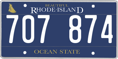 RI license plate 707874