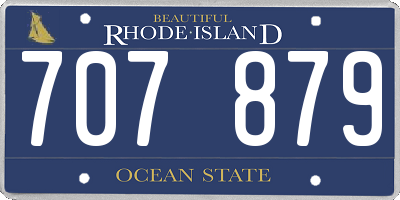 RI license plate 707879