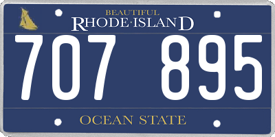 RI license plate 707895