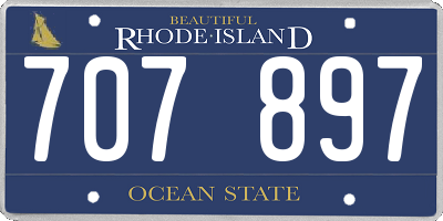 RI license plate 707897